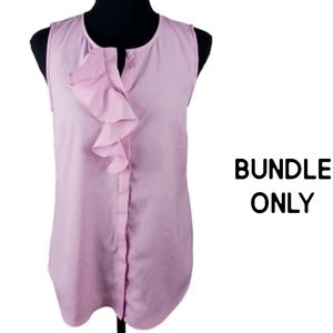 J crew Purple Pink Ruffled Top